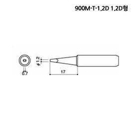 HAKKO Soldering Tips 900M-T-1.2D, Tip for the 900M/907 HAKKO Soldering Tips 900M-T-1.2D, Tip for the 900M/907